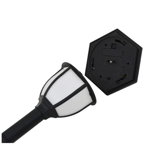 Soldrevne udendørslamper LED 6 stk. sort