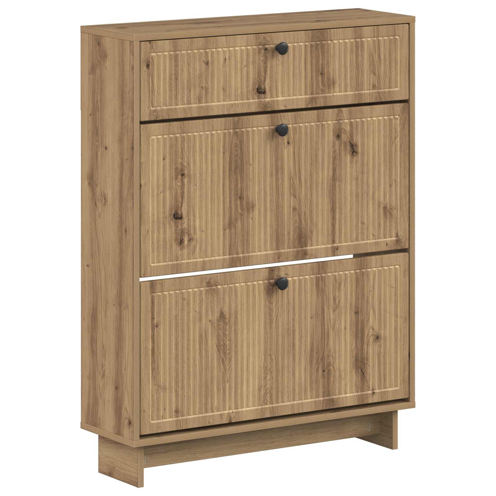 Skoskab EDE 78 x 24 x 103 cm i konstrueret træ - Artisan-eg