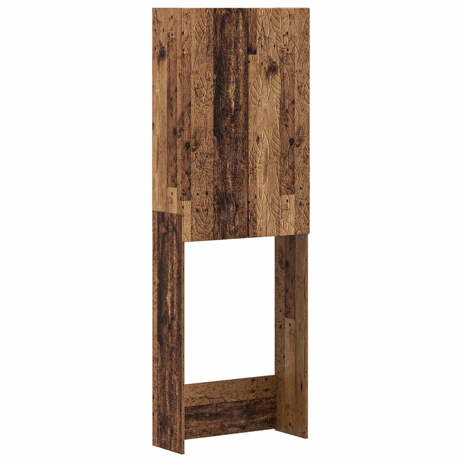 vidaXL Toilet Skab DELFT Gammelt træ 66 x 25,5 x 190 cm