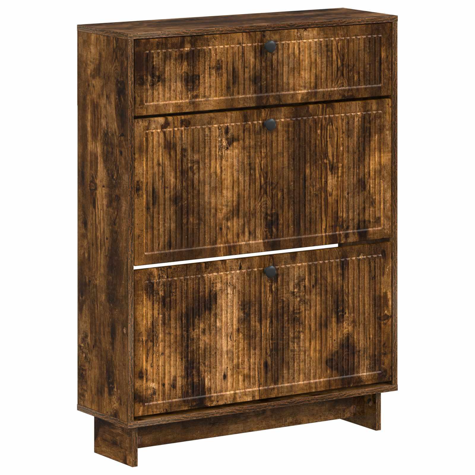 Skoskab EDE 78 x 24 x 103 cm i konstrueret træ - røget eg