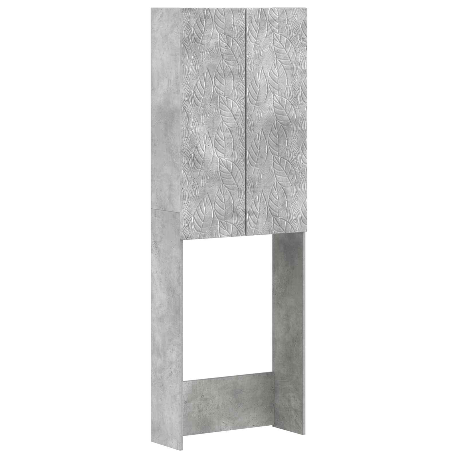 vidaXL Toilet Skab DELFT Betongrå 66 x 25,5 x 190 cm Konstrueret træ