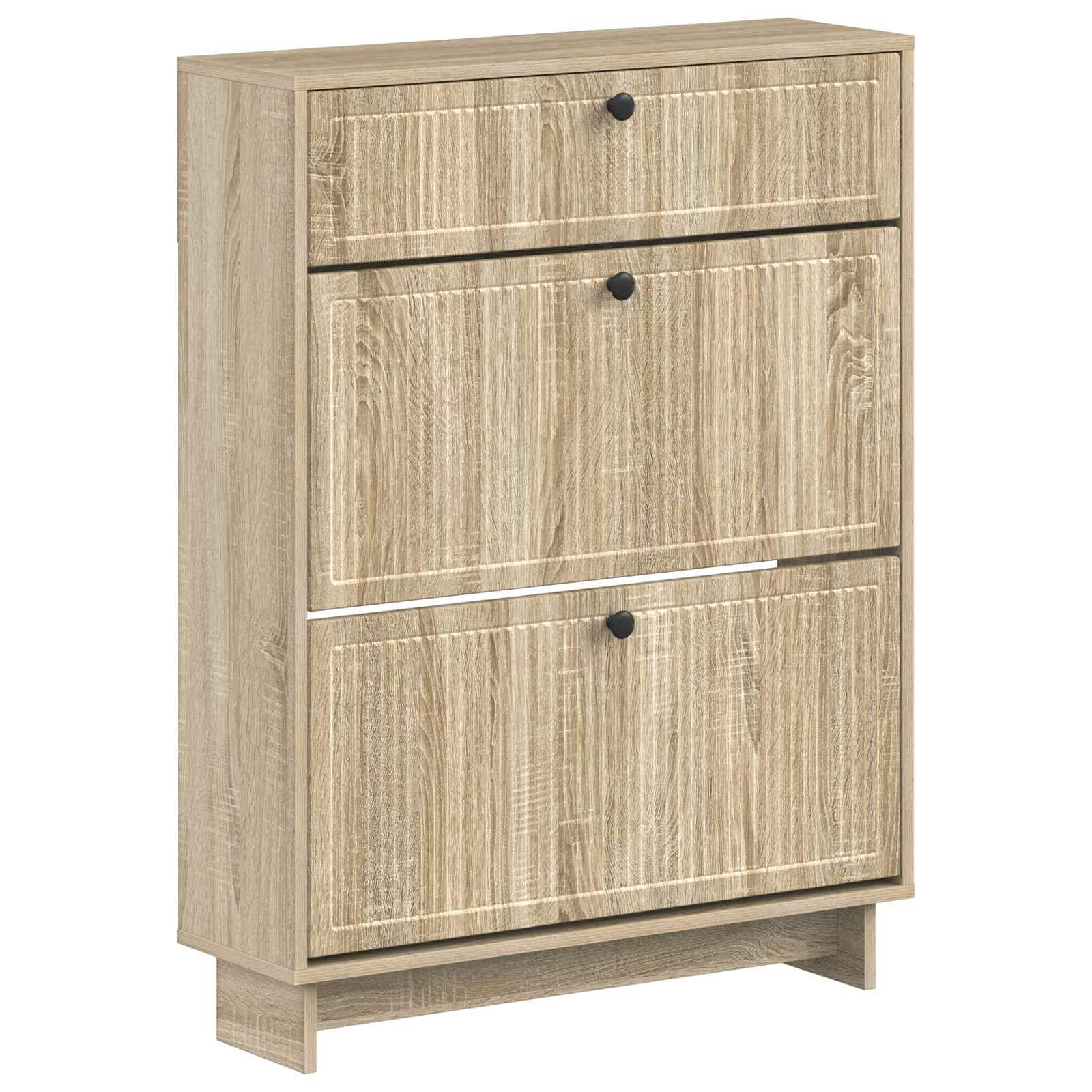 Skoskab EDE 78 x 24 x 103 cm i konstrueret træ sonoma-eg