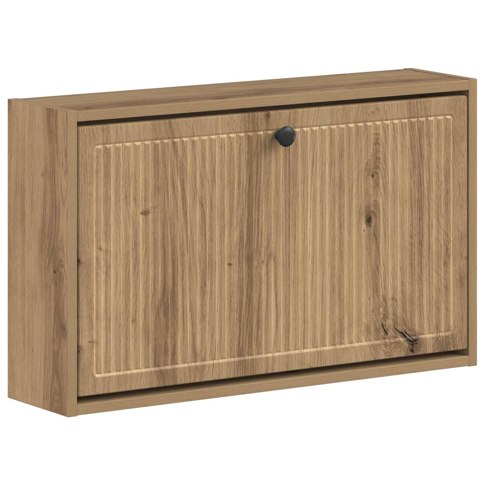 Vægmonteret skoskab EDE 71 x 17 x 43 cm i konstrueret træ - artisan-eg
