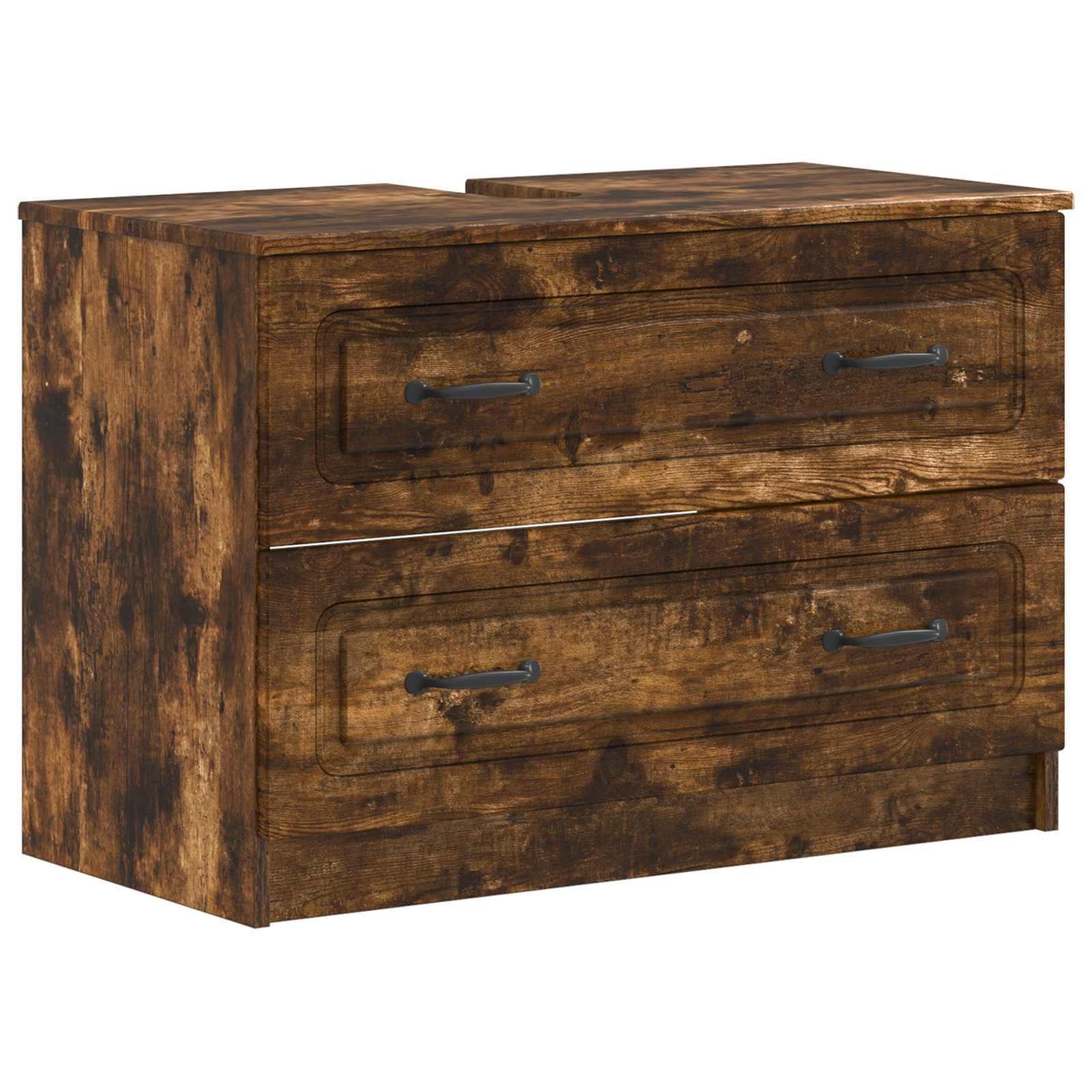 vidaXL Badeværelsesskabsunder UTRECHT Røget eg 82 x 41 x 56 cm