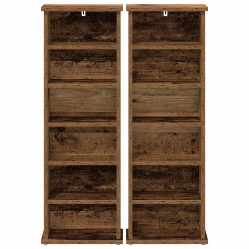 CD skab 2 stk. i gammelt træ 60 x 17 x 92 cm