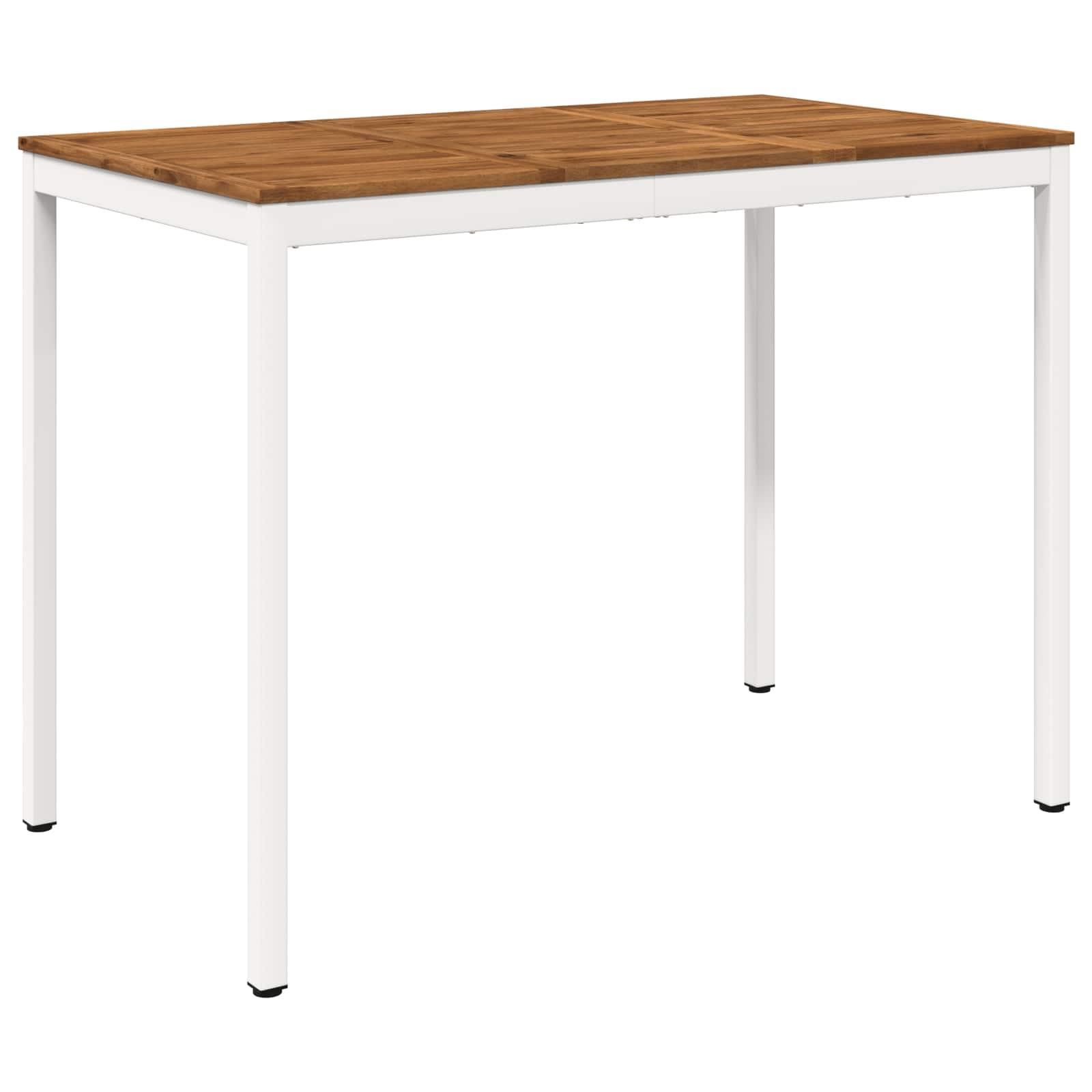 vidaXL Have Bar Bord Natur og hvid 141 x 80,5 x 105 cm