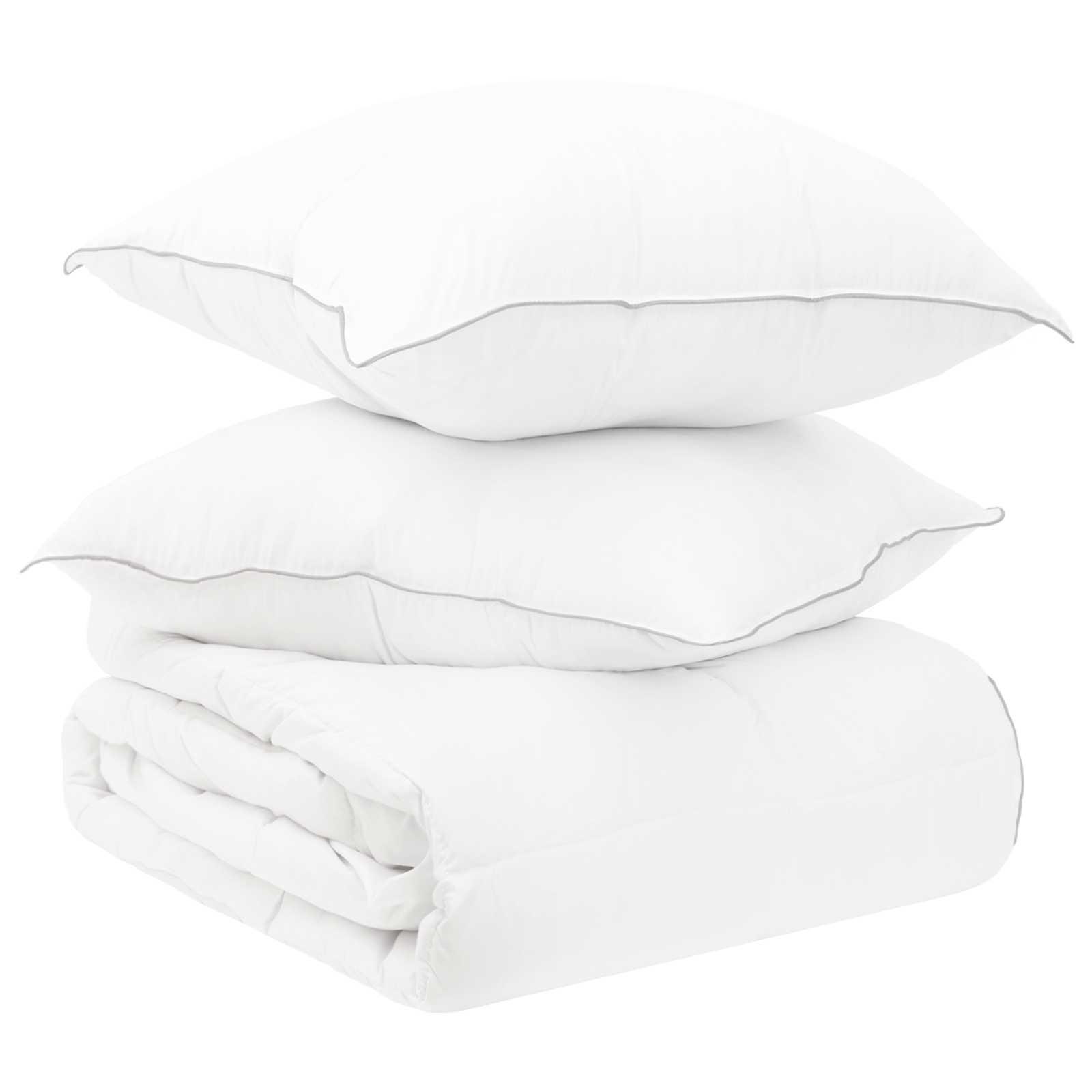 Dyne- og pudesæt 3 stk. 240 x 220 cm vinter 1030 g/stk hvid