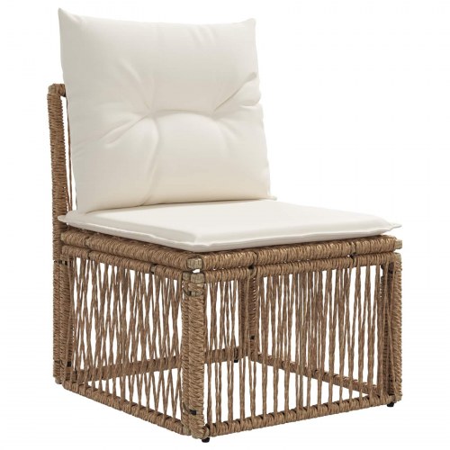 Havesofa sæt til 6 personer i beige polyrattan