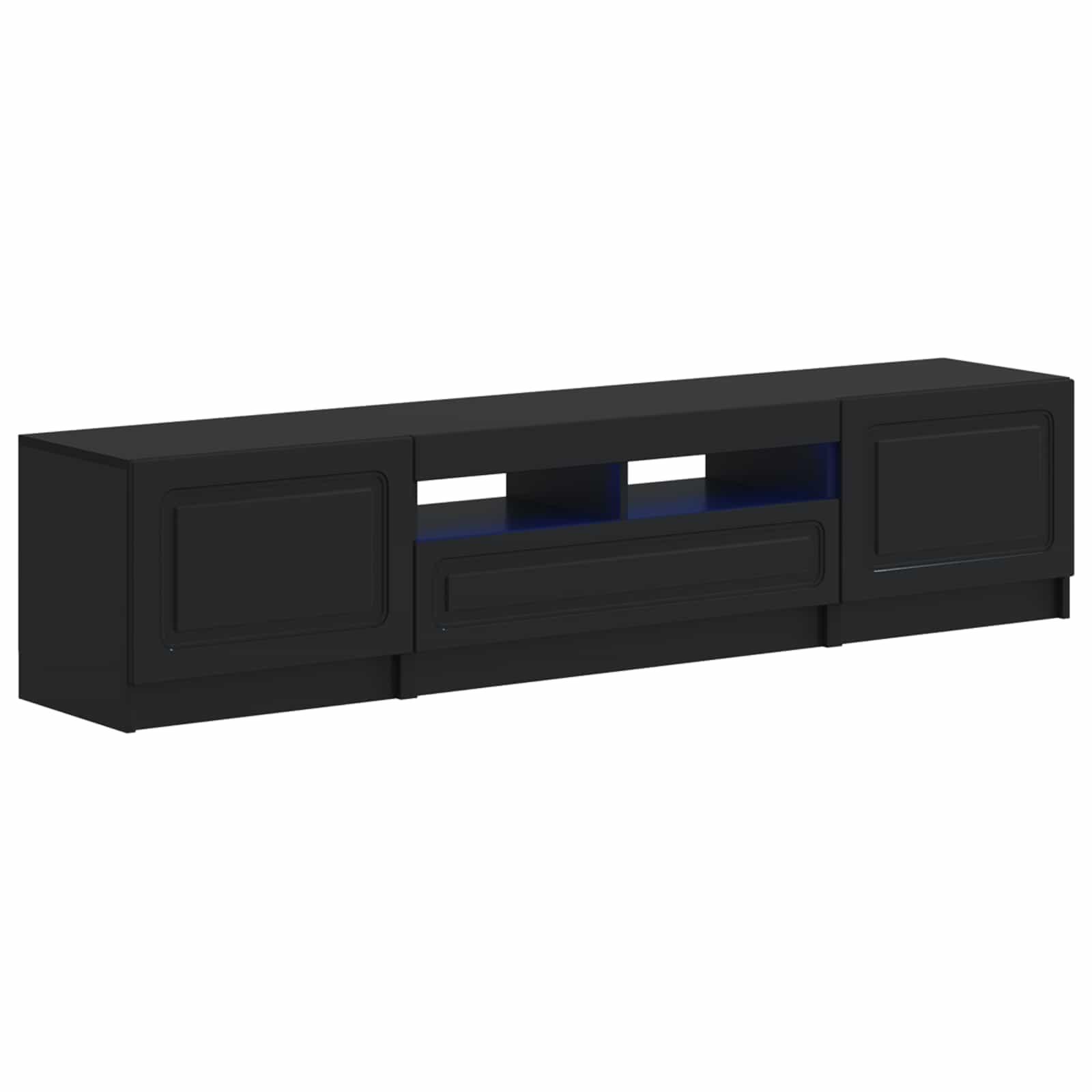 vidaXL LED TV-skab UTRECHT 3 stk. Sort Konstrueret træ