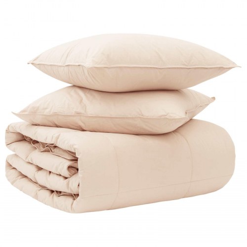 Dyne 155 x 220 cm hele sæsoner med kapokfiber - beige