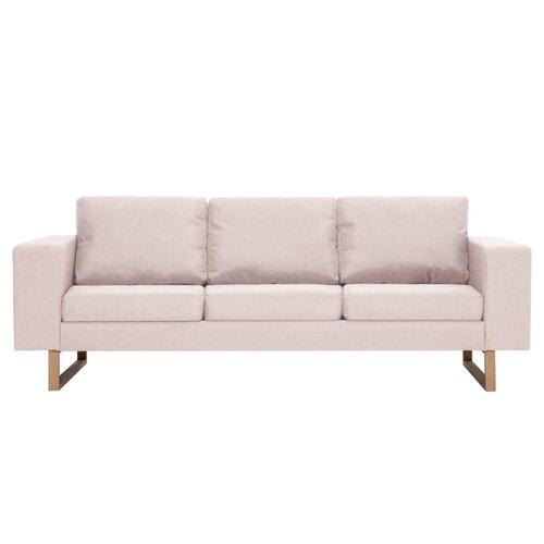 Sofasæt i 2 dele stof cremefarvet