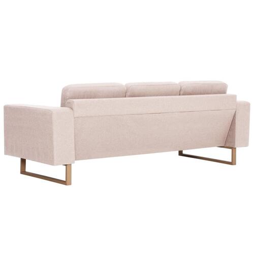 Sofasæt i 2 dele stof cremefarvet