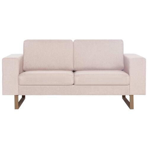 Sofasæt i 2 dele stof cremefarvet