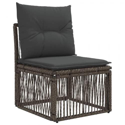 Havesofa sæt 6 stk. i grå polyrattan til have og terrasse
