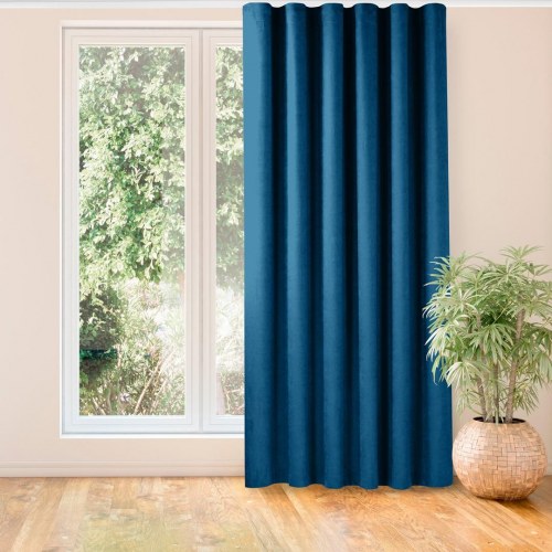 Mørklægningsgardin HOMÉDE MILANA - indigo, wavebånd 7 cm, 220×225 cm (OUTLET A)
