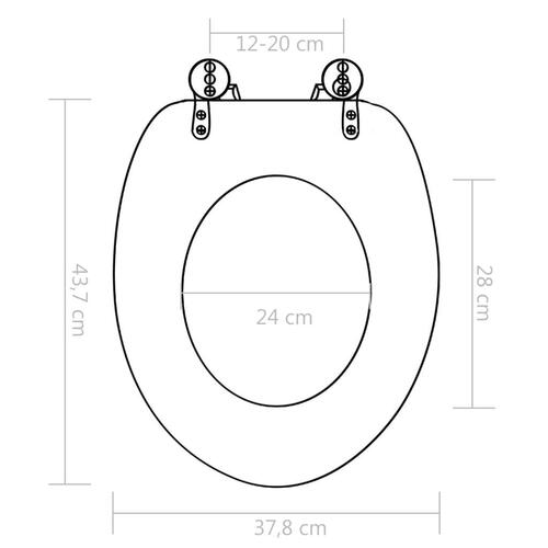 Toiletsæder 2 stk. med soft close-låg MDF muslingeskalsdesign