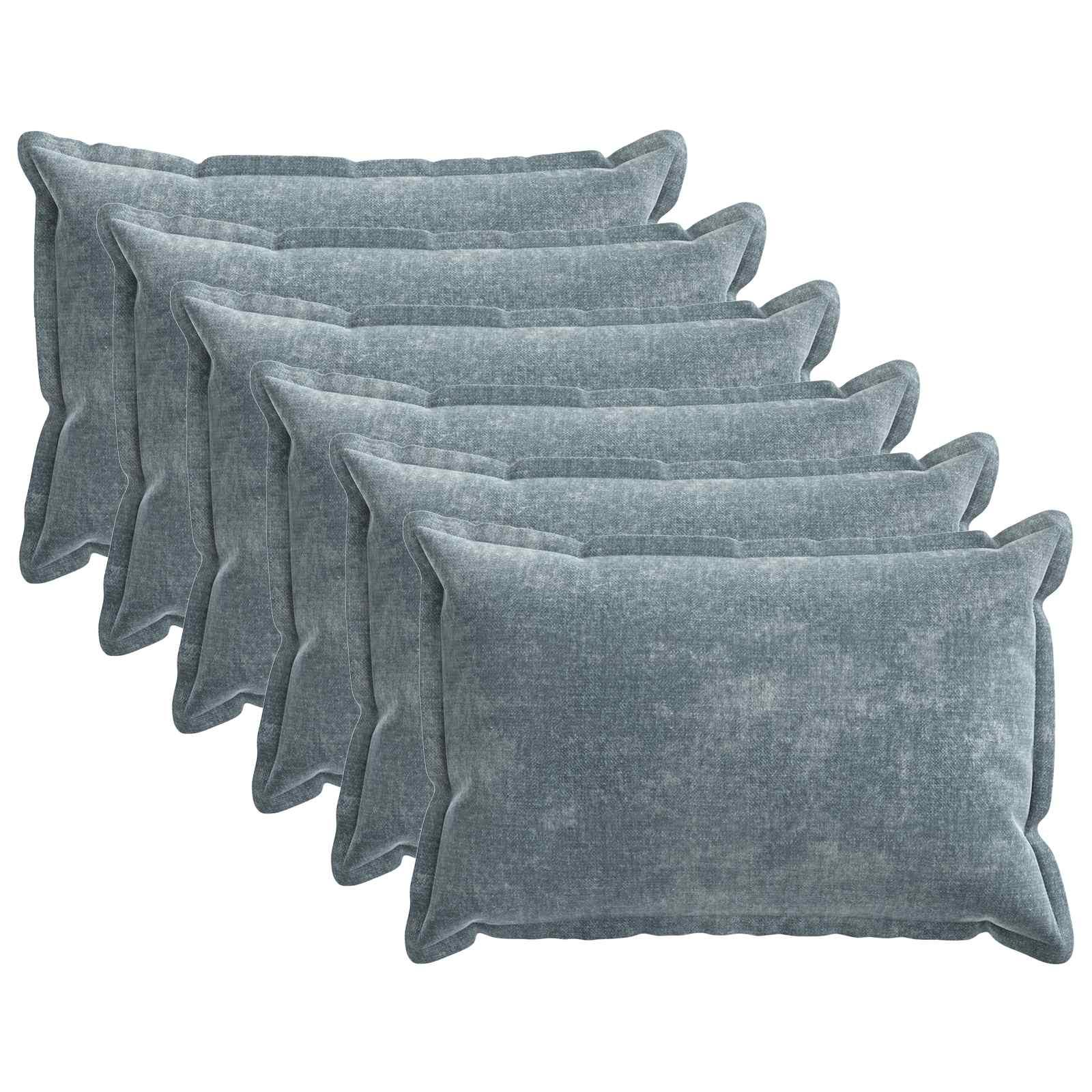 Pudebetræk 6 stk. HOUTEN lyseblå 50 x 70 cm i chenille