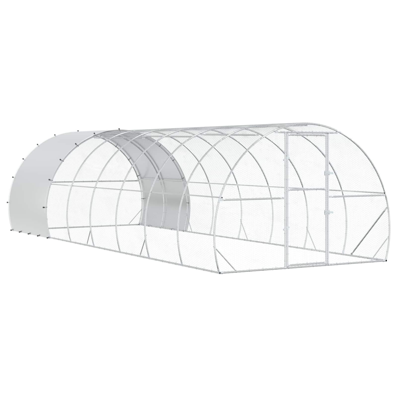 Kyllingehus sølv 800 x 300 x 200 cm i galvaniseret stål
