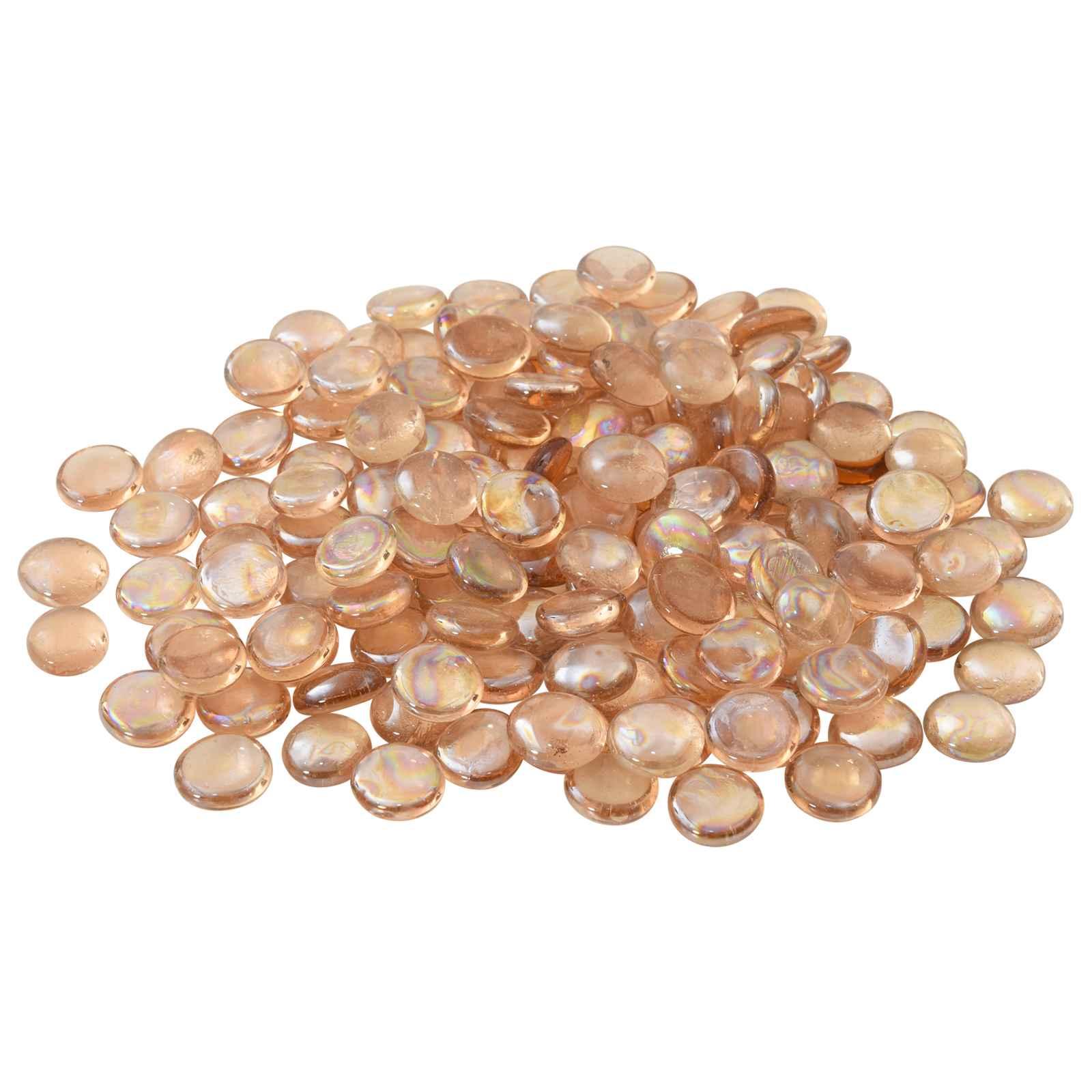 Glasnuggets 17-19 mm aqua rød glas 1 kg