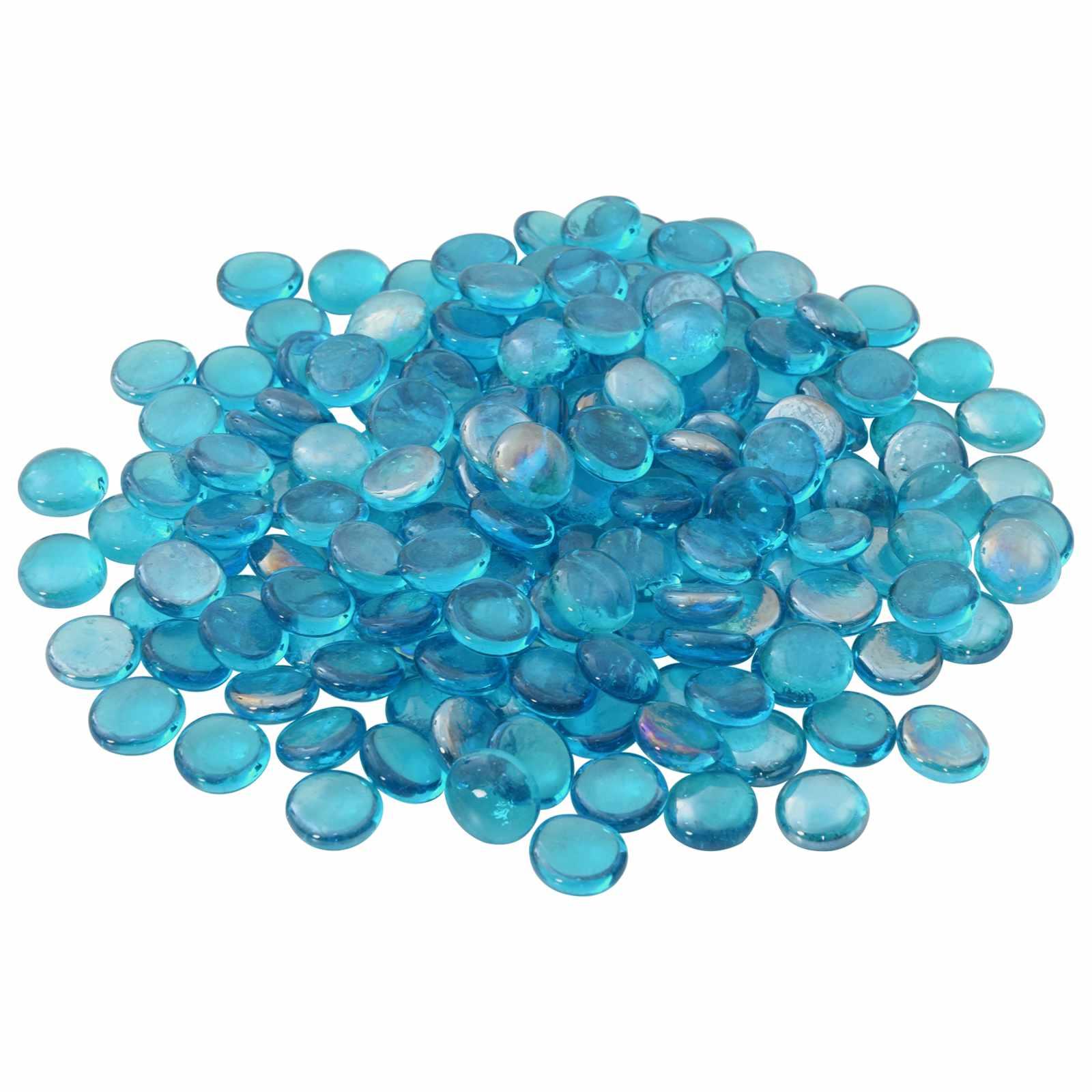 Glasnuggets 17-19 mm aqua blå glas 10 kg