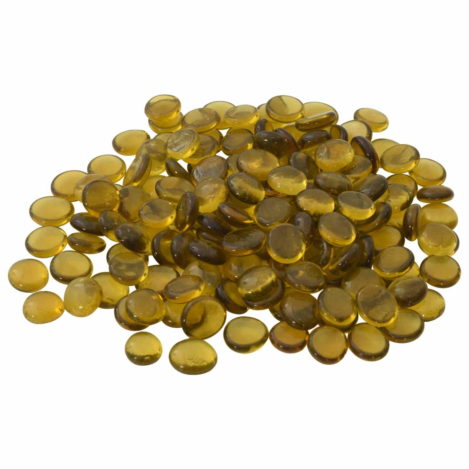 Glasnuggets 17-19 mm gul glas 1 kg