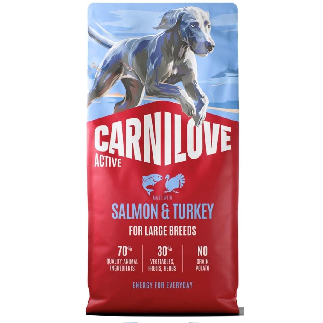 CARNILOVE Active voksen hundefoder til store racer med laks og kalkun 12 kg