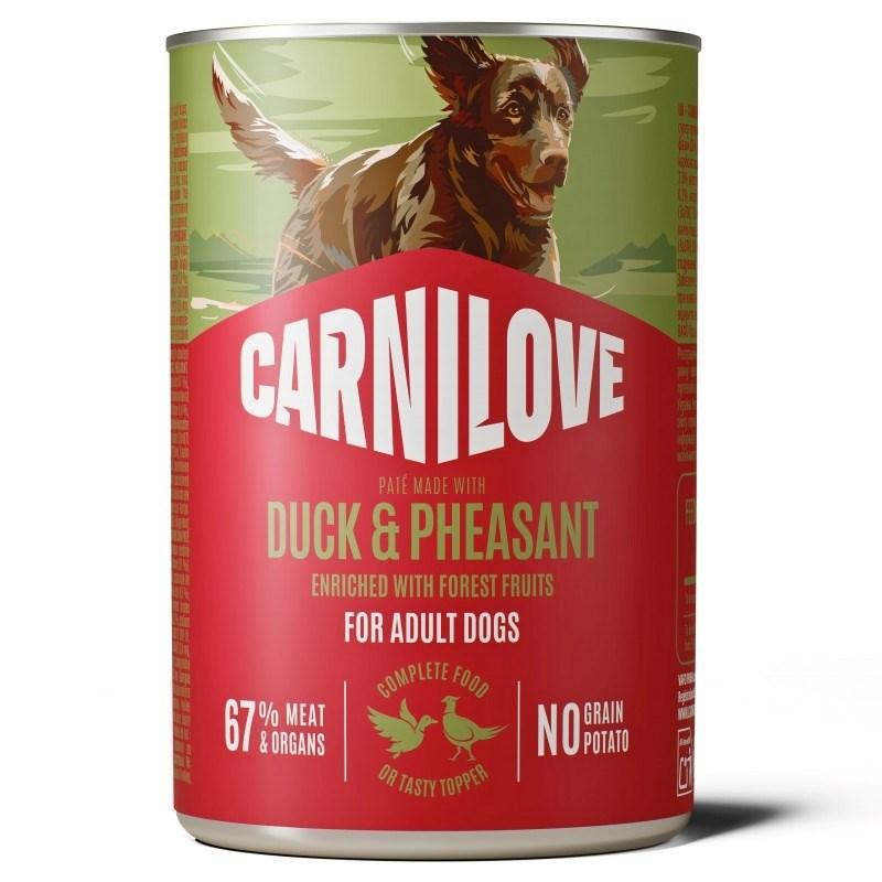 Carnilove vådfoder til hund med and og fasan 400 g
