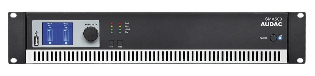 AUDAC SMA500 2-kanals audioforstærker 2U - sort