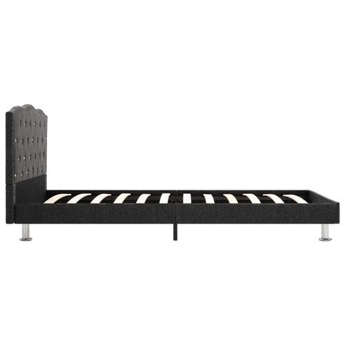 Seng med madras i memoryskum 90 x 200 cm mørkegrå stof