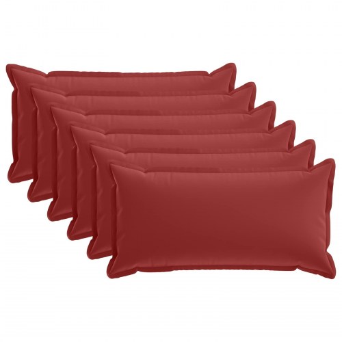 Pudebetræk 6 stk. HOUTEN vinrød 40 x 80 cm i polyester