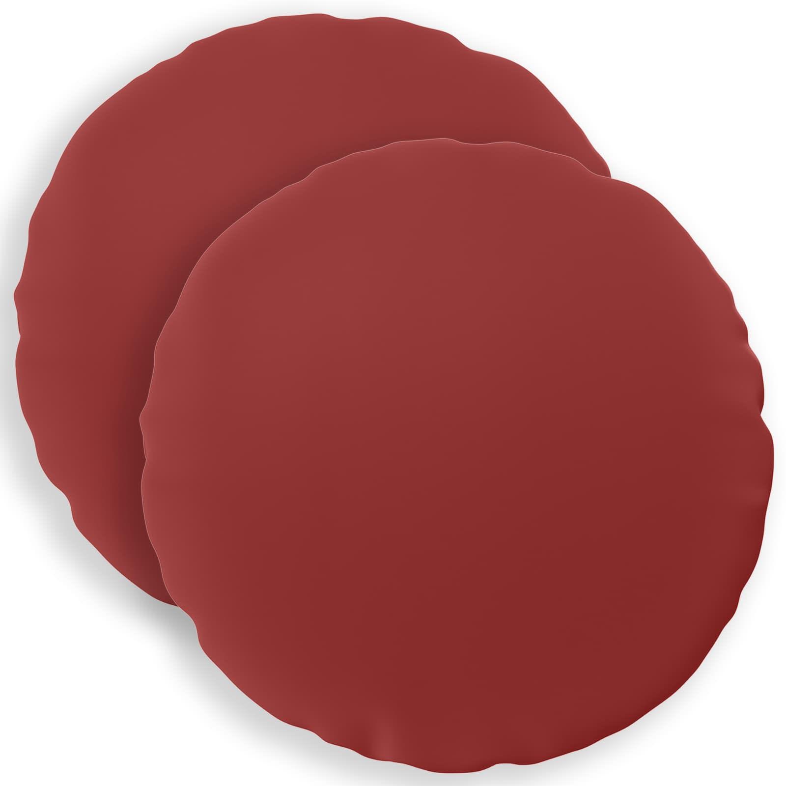 Pudebetræk 2 stk HEERLEN vinrød rund Ø 30 cm
