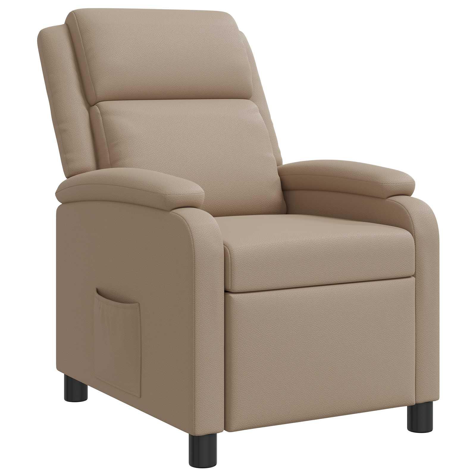 Recliner lænestol i cappuccino kunstlæder