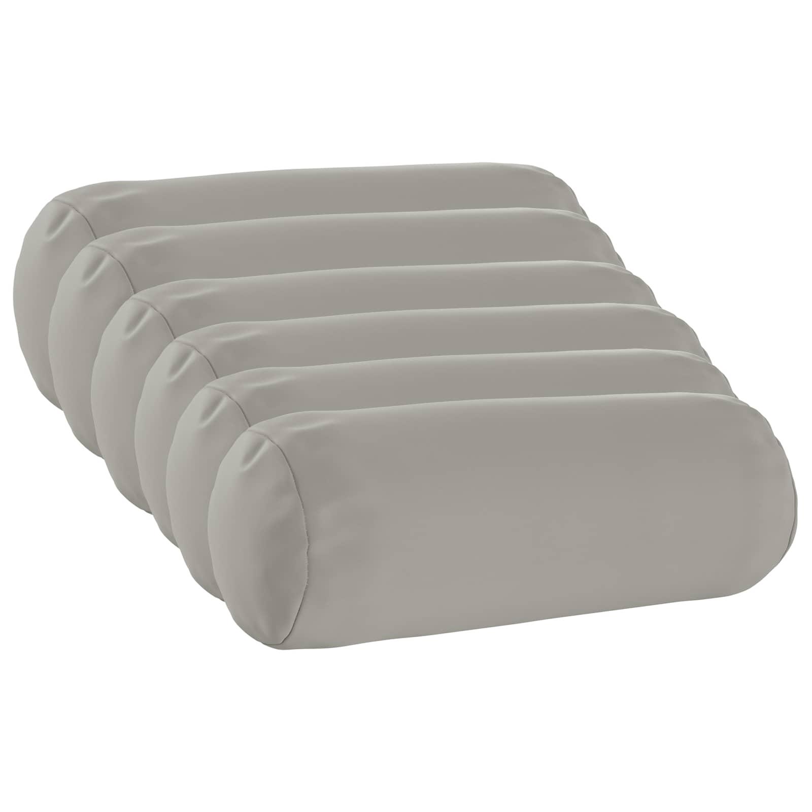 Pudebetræk 6 stk HEERLEN grå Ø 15 x 40 cm i polyester