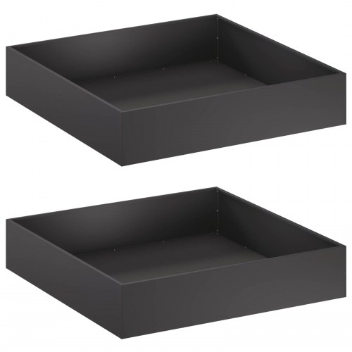 Have blomsterkrukke 2 stk. sort 100 x 100 x 20 cm