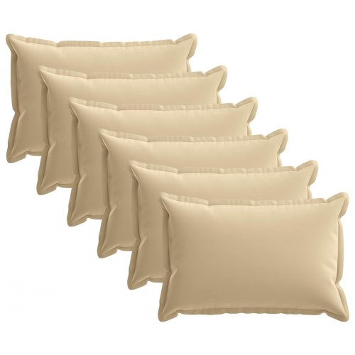 Pudebetræk HOUTEN 6 stk. beige 40 x 60 cm i polyester