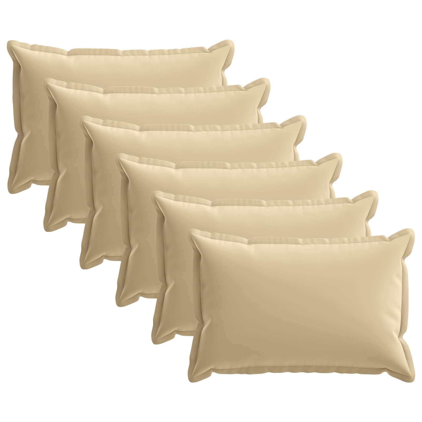 Pudebetræk HOUTEN 6 stk. beige 40 x 60 cm i polyester