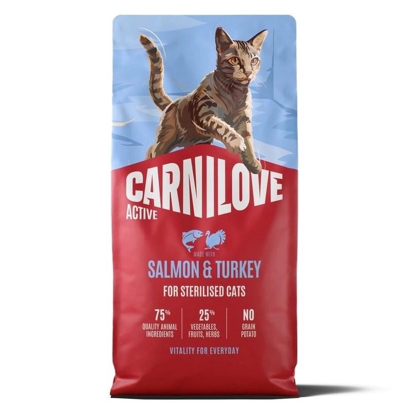 Carnilove Active kattemad med laks og kalkun til steriliserede katte 6 kg