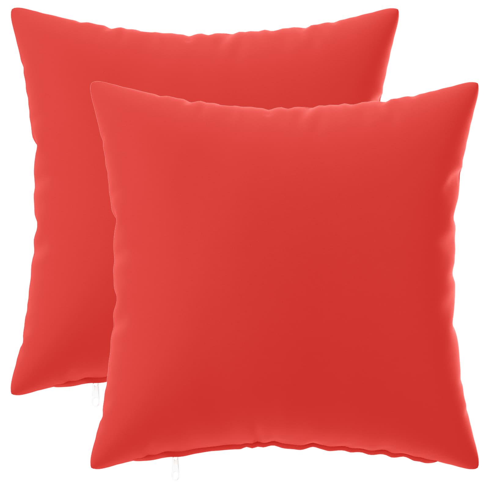 Pudebetræk HEERLEN 2 stk rød 40 x 40 cm i polyester