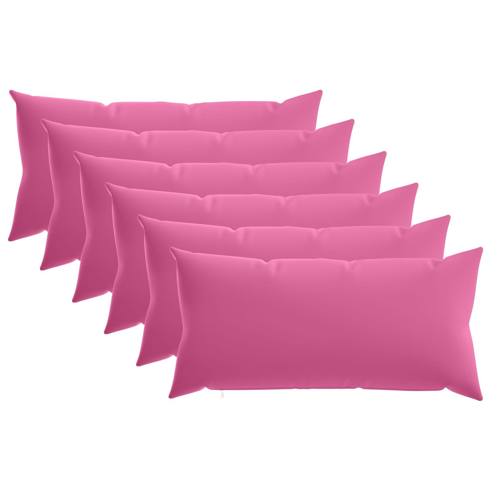 Pudebetræk 6 stk HEERLEN lyserød 40 x 70 cm i polyester