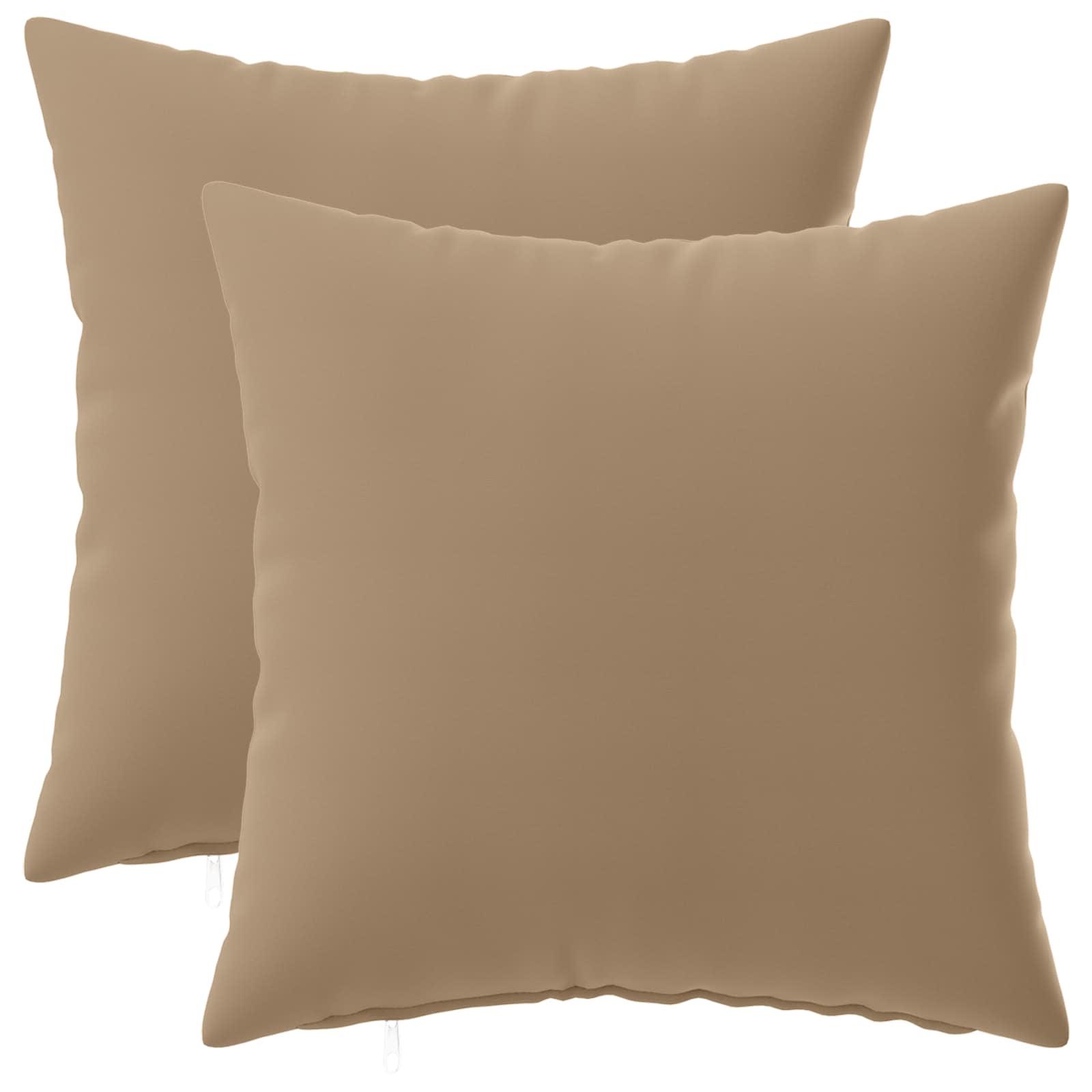 Pudebetræk 2 stk. HEERLEN gråbrun 30 x 30 cm i polyester