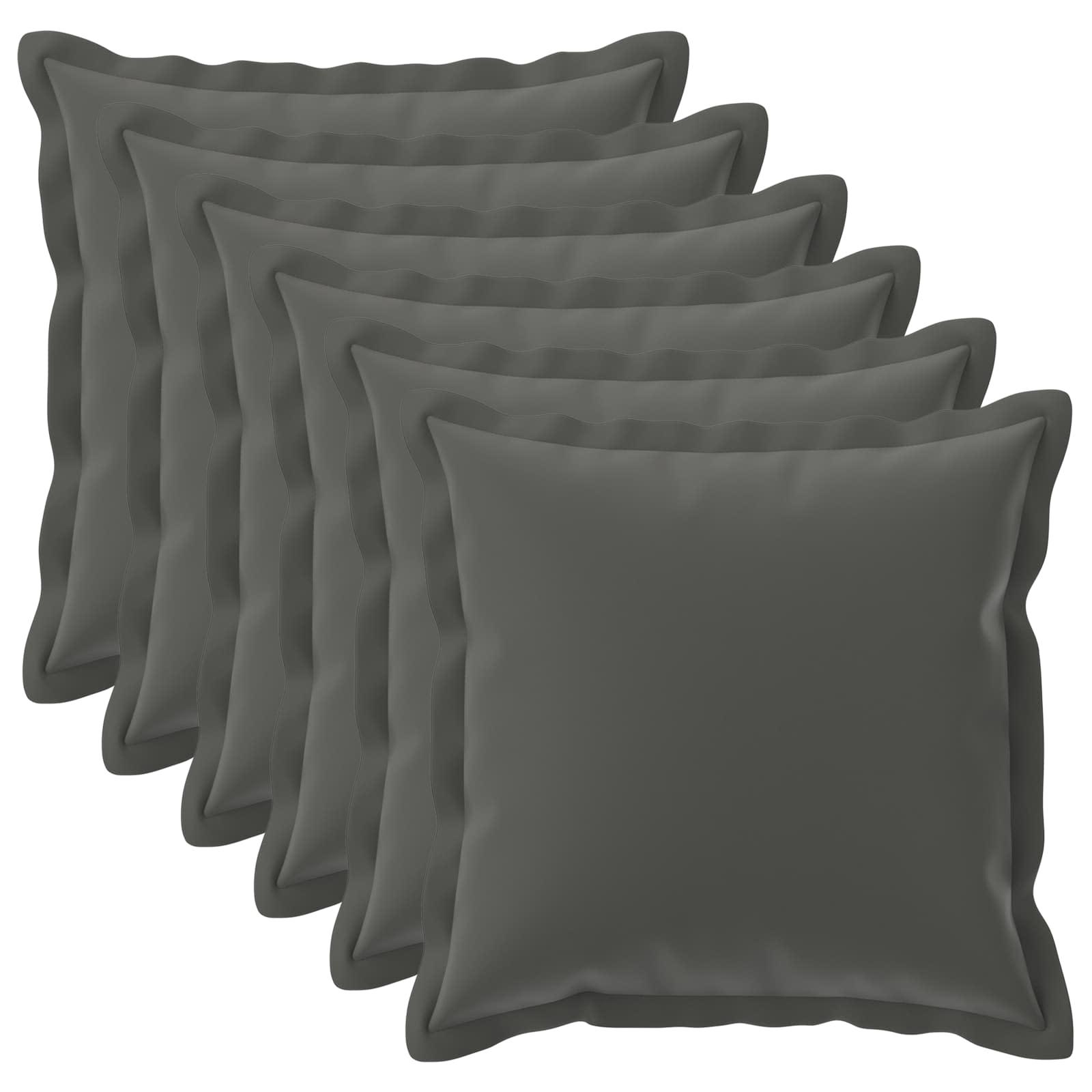 Pudebetræk HOUTEN 6 stk. antracit 65 x 65 cm