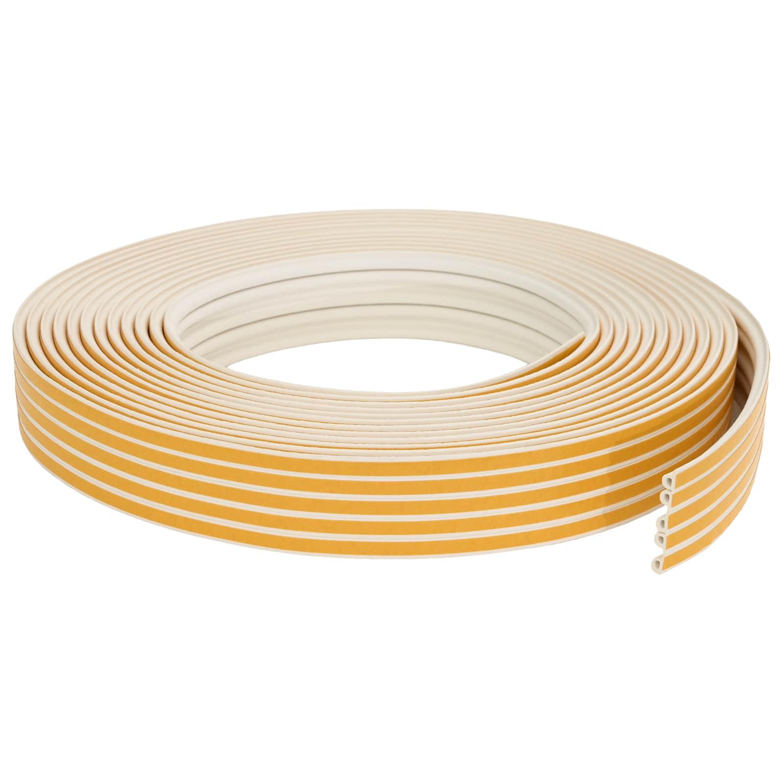 vidaXL Selvklebende vindues tætningsbånd Hvid 9 x 6 mm 12 m EPDM-skum