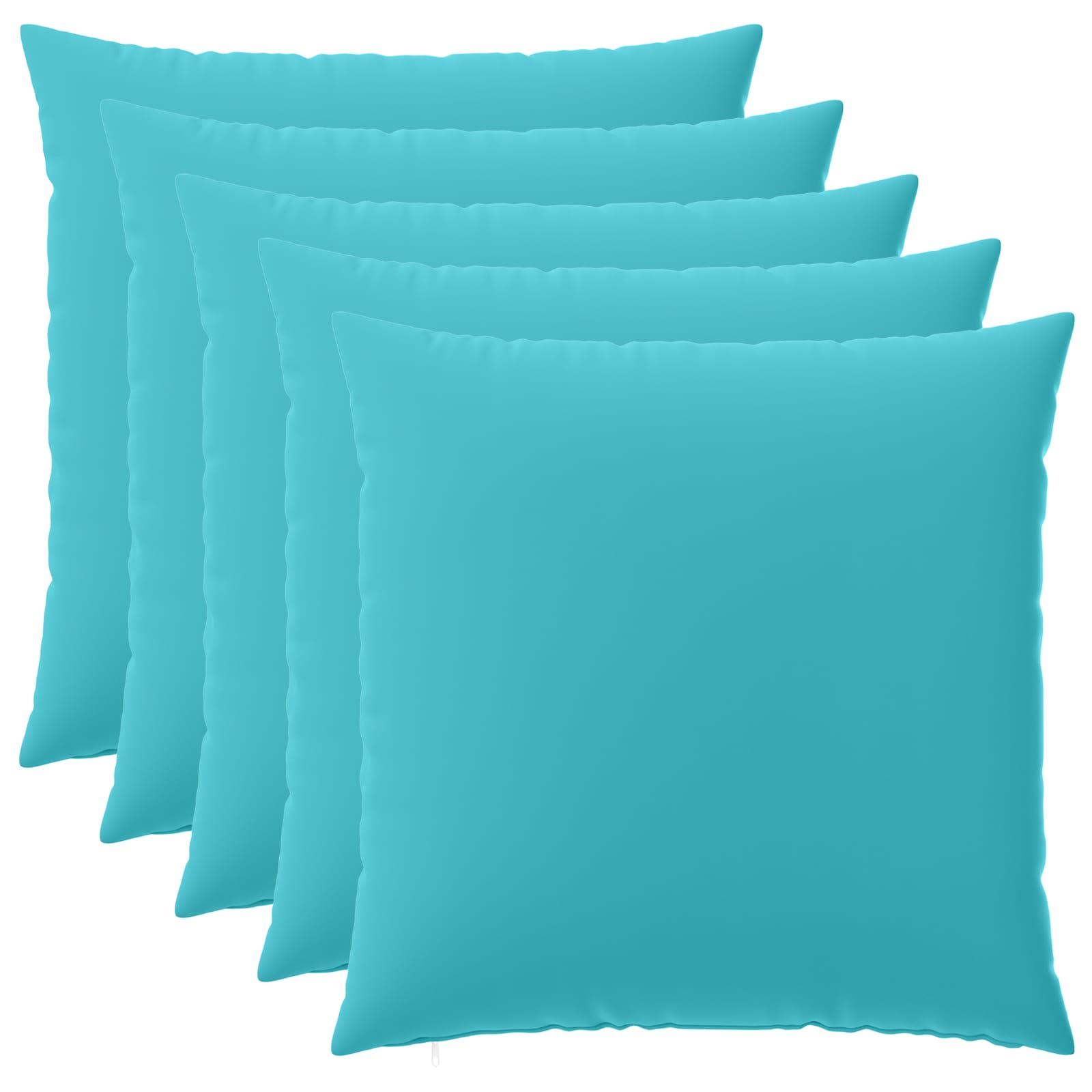 Pudebetræk HEERLEN 6 stk turkis 65 x 65 cm i polyester