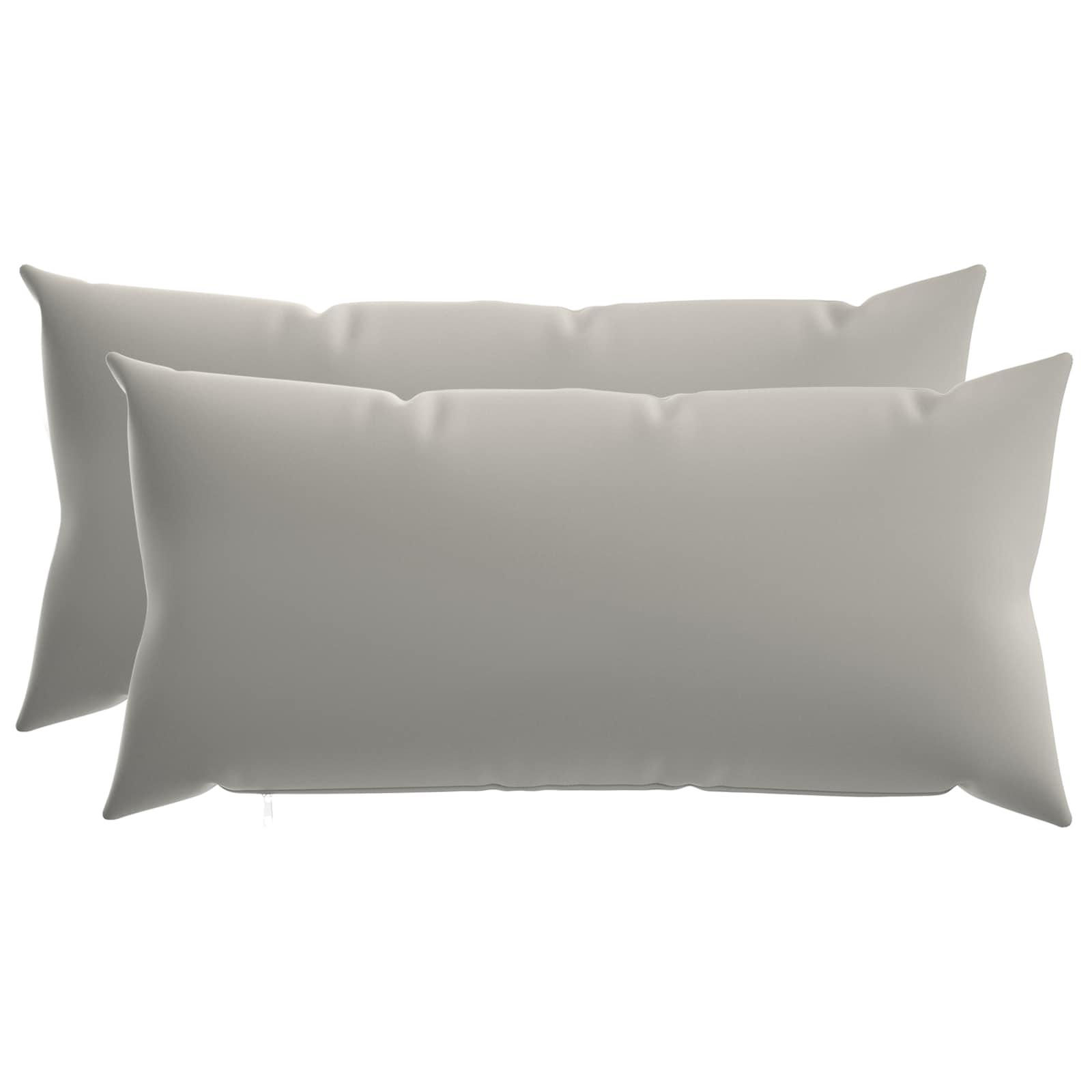 Pudebetræk HEERLEN 2 stk grå 40 x 70 cm i polyester