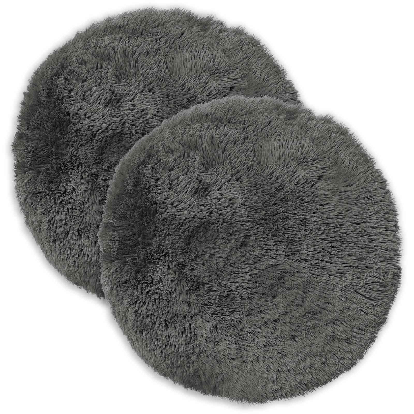 Pudebetræk 2 stk HEERLEN lysegrå Ø 30 cm i PV fleece