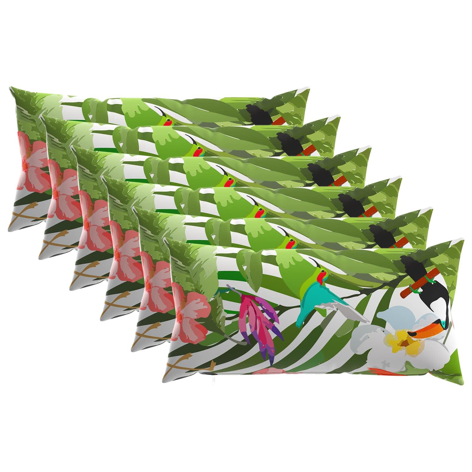 Pudebetræk HEERLEN 6 stk sort 40 x 70 cm i polyester