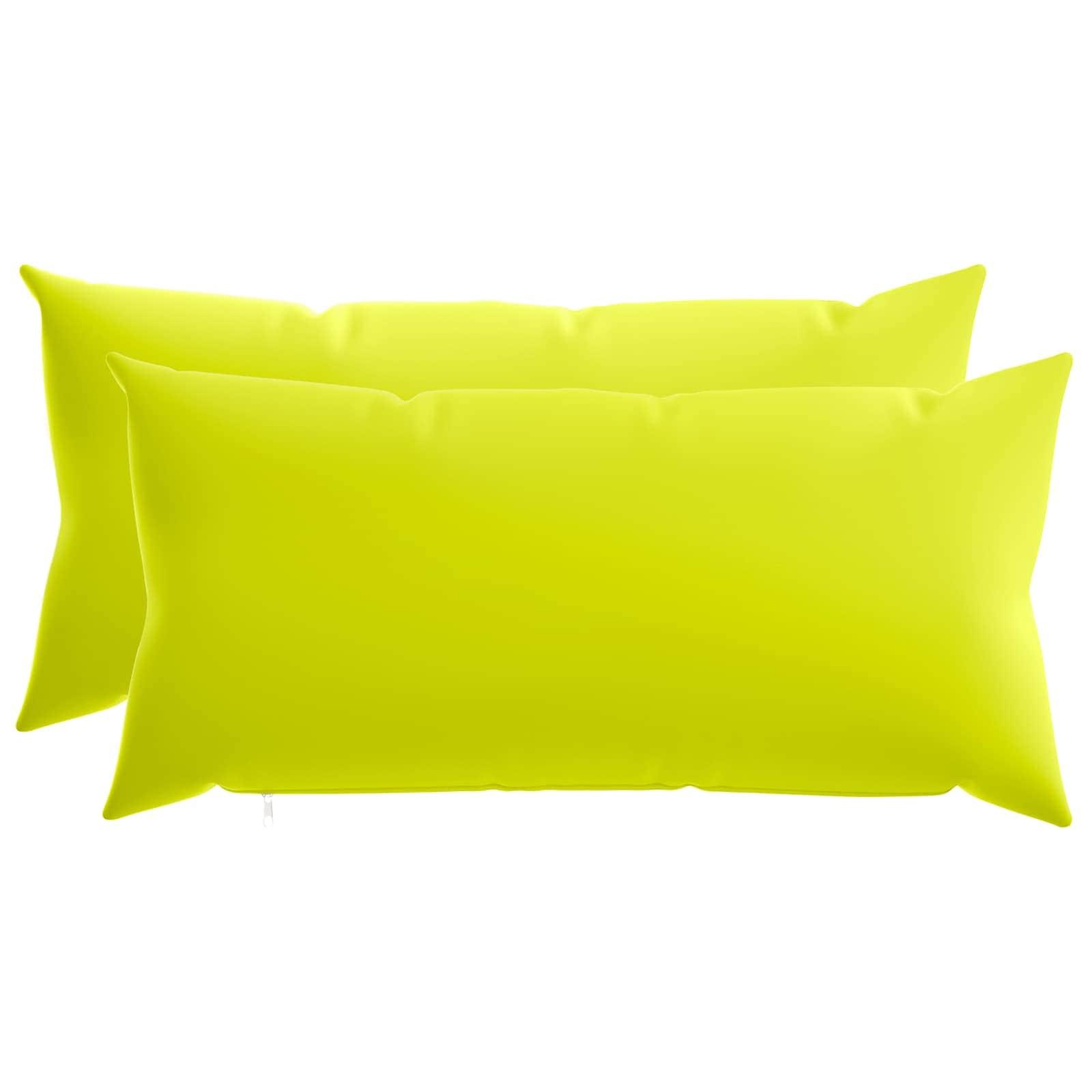 Pudebetræk 2 stk HEERLEN lys grøn 40 x 70 cm i polyester