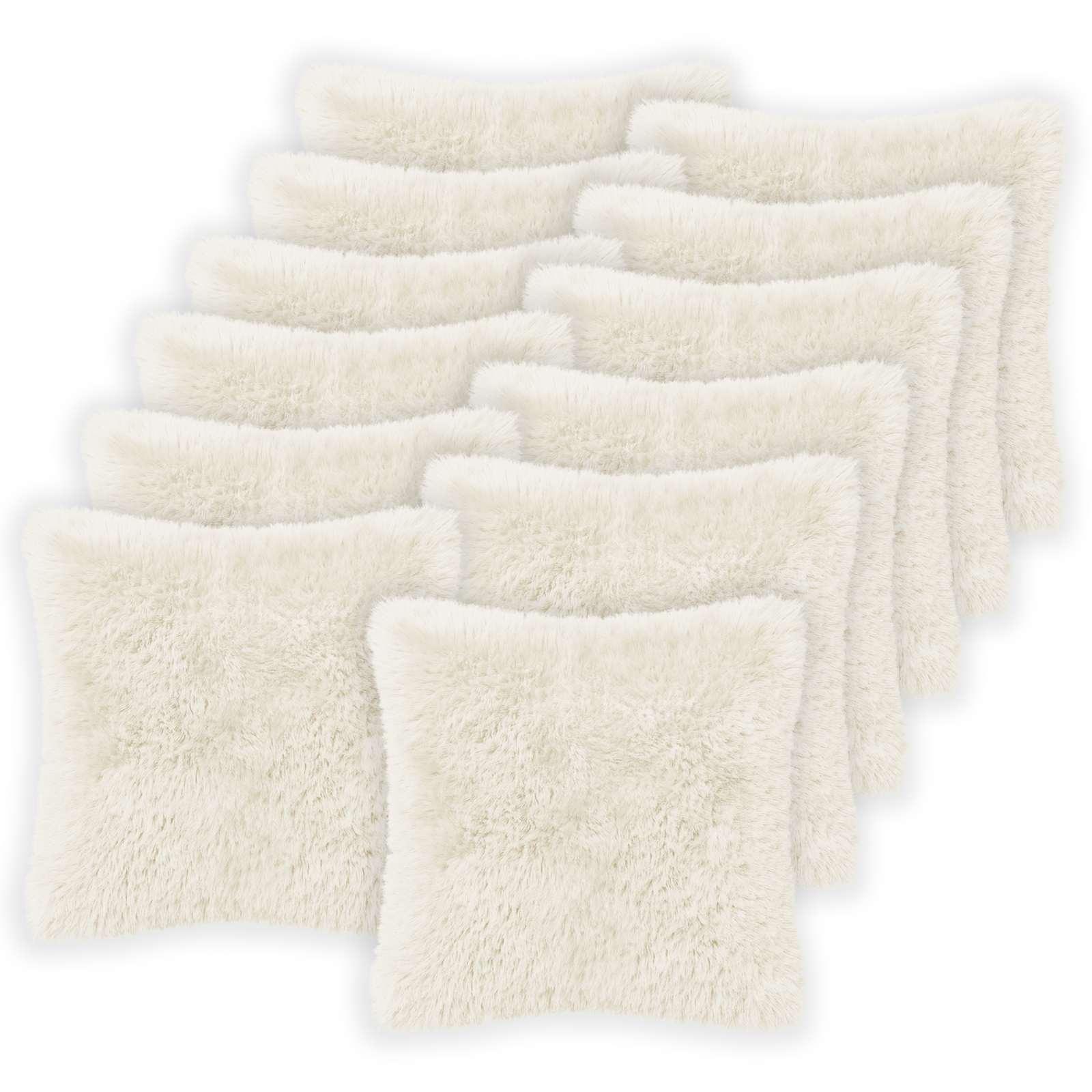 Pudebetræk 12 stk HEERLEN hvid 45 x 45 cm i PV fleece