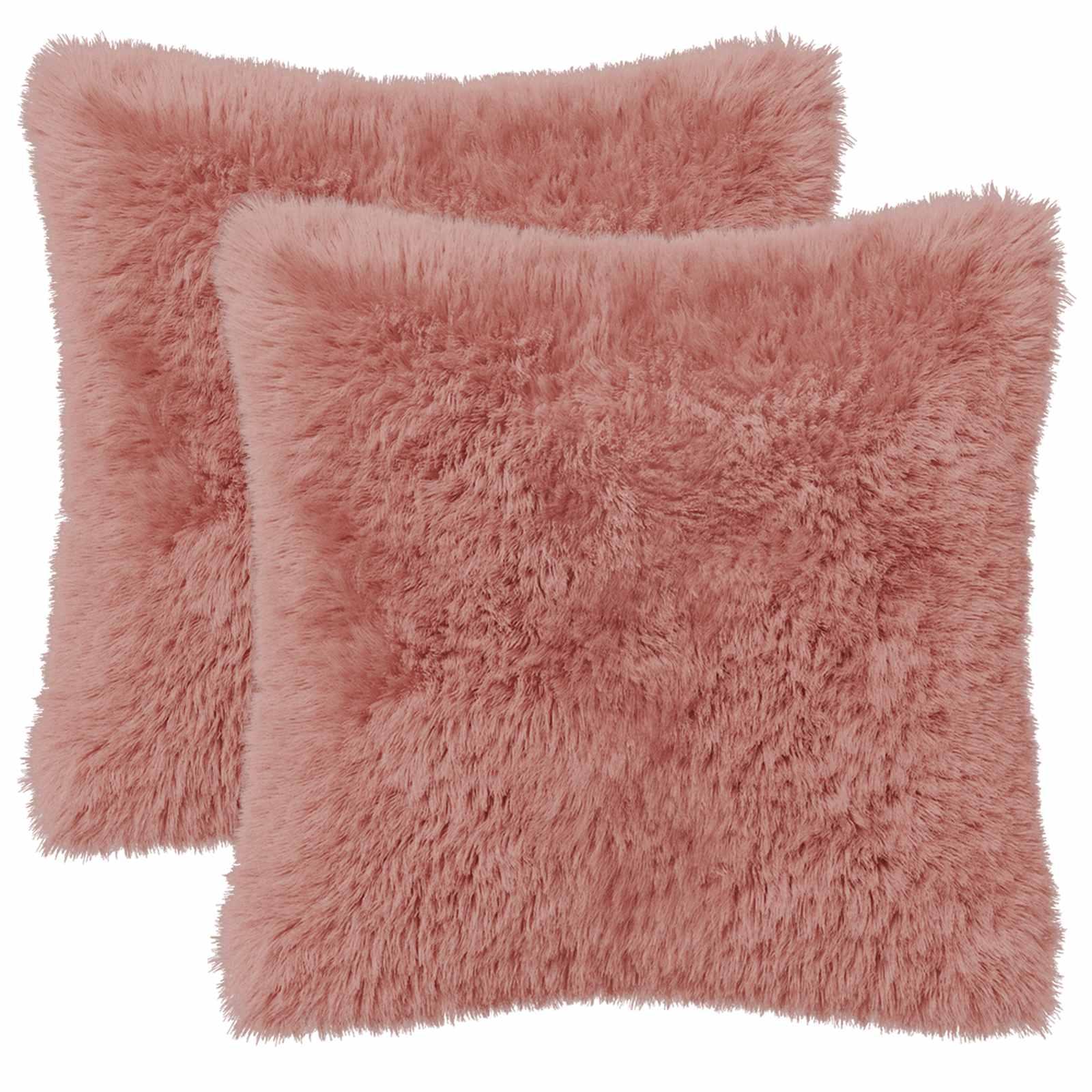 Pudebetræk 2 stk HEERLEN lyserød 45 x 45 cm i PV fleece