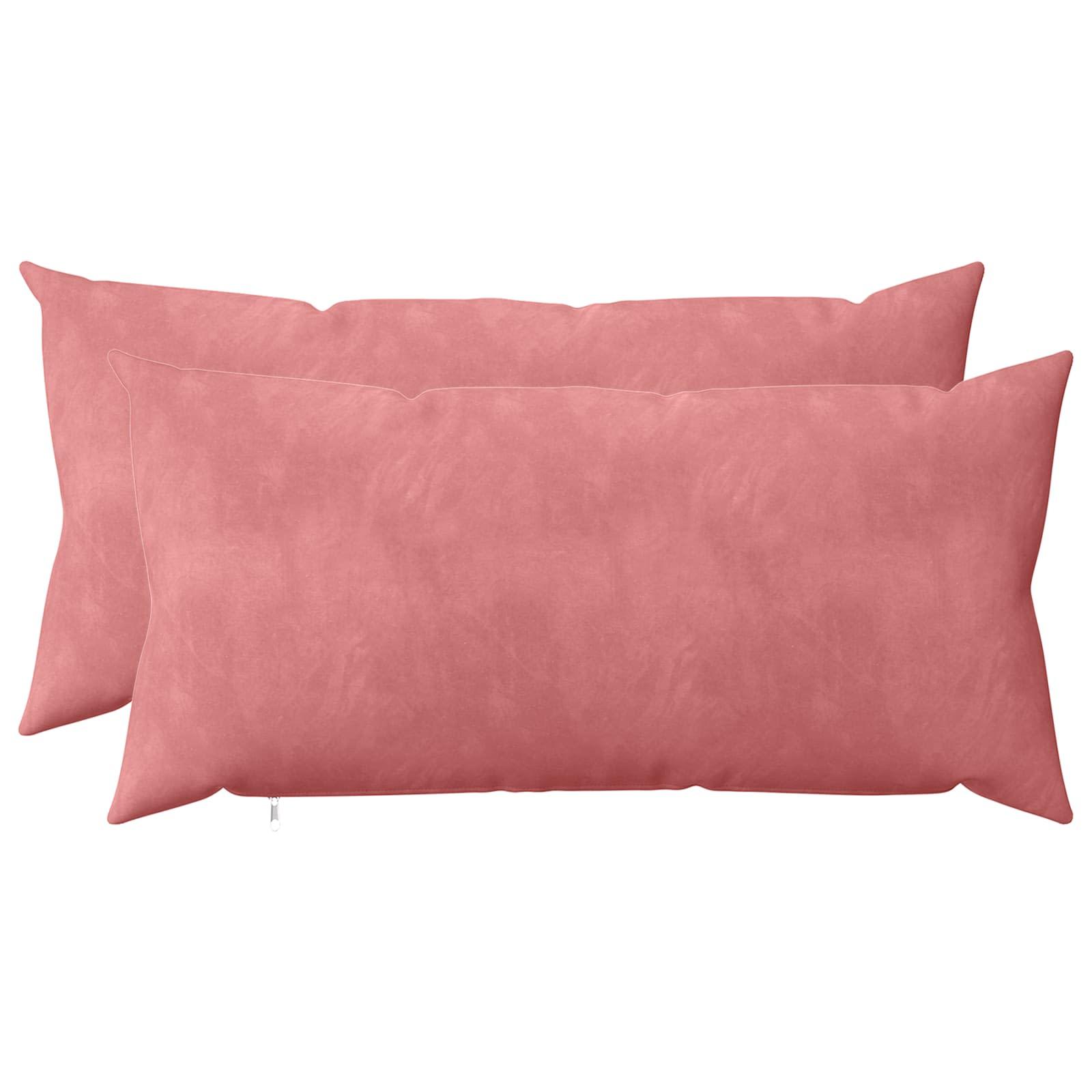Pudebetræk 2 stk HEERLEN lyserød 40 x 70 cm i fløjl
